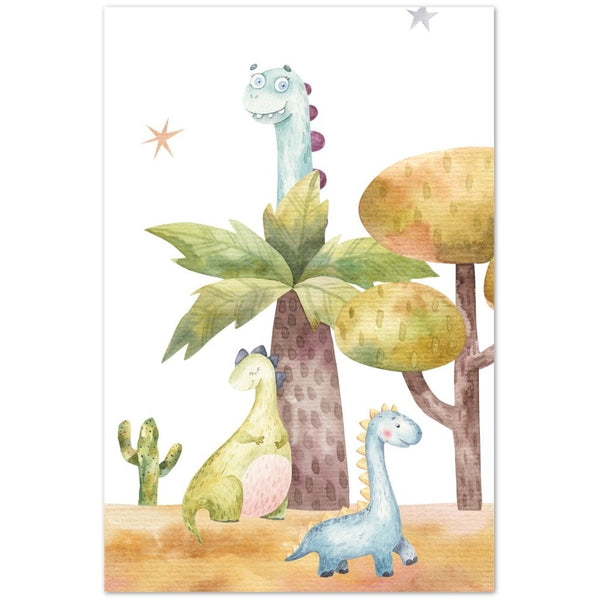 Affiche dinosaure mignon chambre bebe Print Material Gelato 