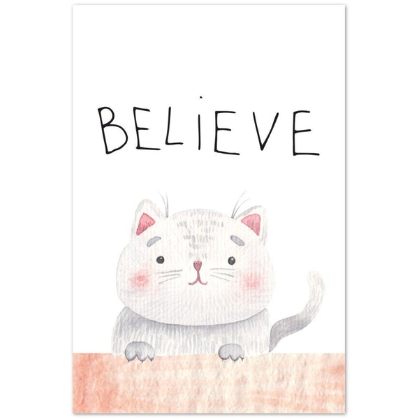 Affiche chat believe chambre bebe Print Material Gelato 