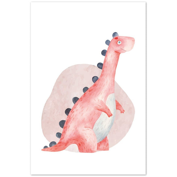 Affiche dinosaure bebe rose Print Material Gelato 