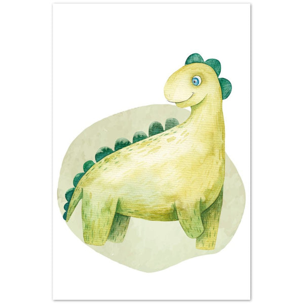 Affiche dinosaure bebe vert Print Material Gelato 