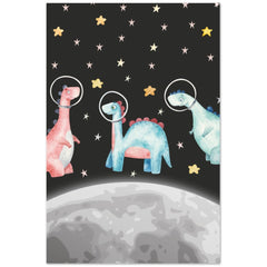 Affiche dinosaure dans l-espace chambre bebe Print Material Gelato 40x60 cm / 16x24″ - Vertical 