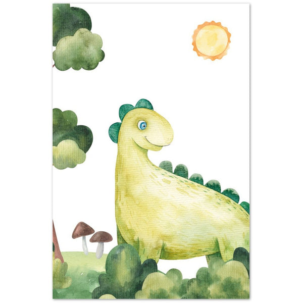 Affiche dinosaure vert Charade et Compagnie 40 x 60 cm 