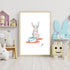 Affiche lapin pour chambre de bébé | Le chef cuisinier Martin Charade et Compagnie 40x60 cm 