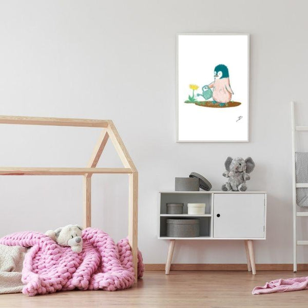 Affiche Pingouin pour chambre de bébé | L'histoire de Pétunia Charade et Compagnie 