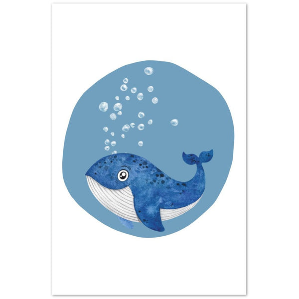 Affiches animaux baleine chambre bebe Print Material Gelato 