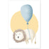 Affiches animaux lion avec un ballon chambre bebe Print Material Gelato 40x60 cm / 16x24″ - Vertical 