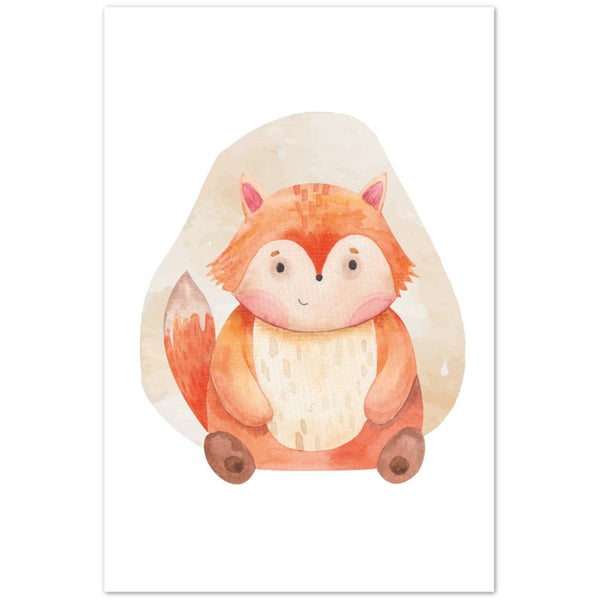 Affiches animaux petit renard chambre bebe Print Material Gelato 