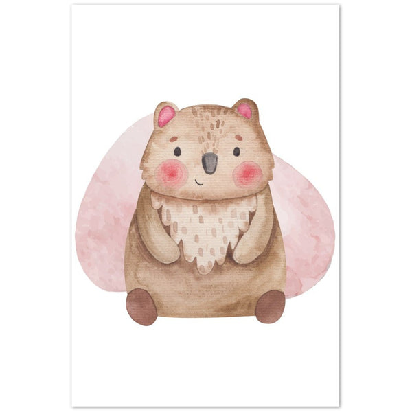 Affiches animaux petite marmotte chambre bebe Print Material Gelato 