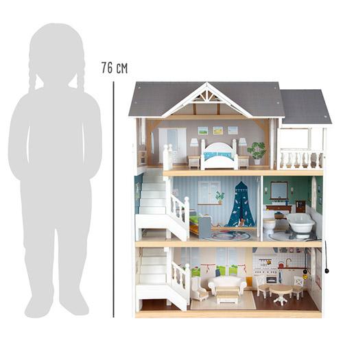 Maison de poupées 3 étages en bois  Chez les enfants, jeu jouet éthique